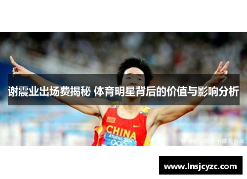 谢震业出场费揭秘 体育明星背后的价值与影响分析